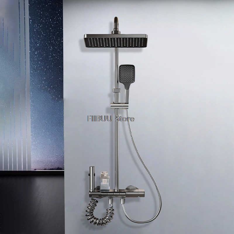 Home Outlet Bathroom - LED Display Shower System With Large