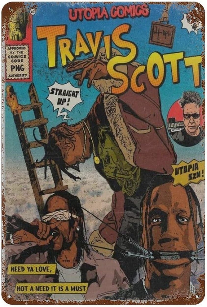 Home Bathroom Wall Decor - Travis-Scott Posters Vintage Bathroom and Bathtub