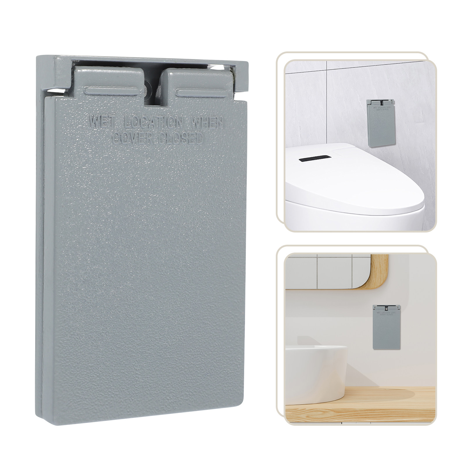 Home Outlet Bathroom - Premium Aluminum Bathroom Socket Cover Water-Resist