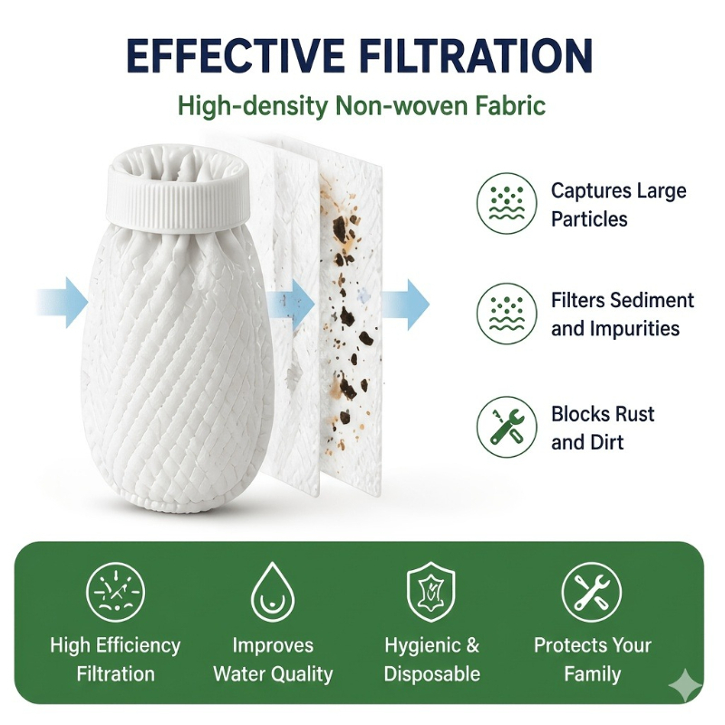 Home Bathroom Water Filter - High Density Non-Woven Fabric Faucet Filter