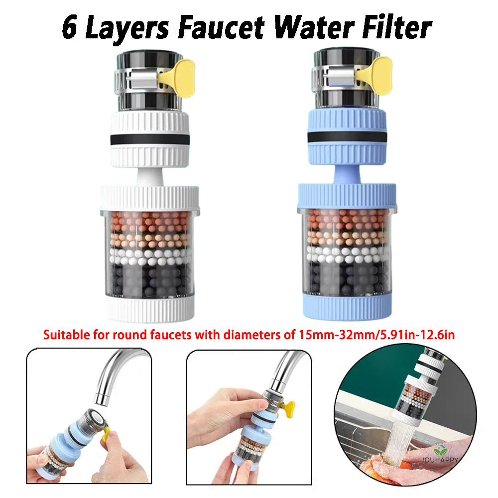 Universal Shower Faucet 6 Laye - Home Bathroom Water Filter recension och pris