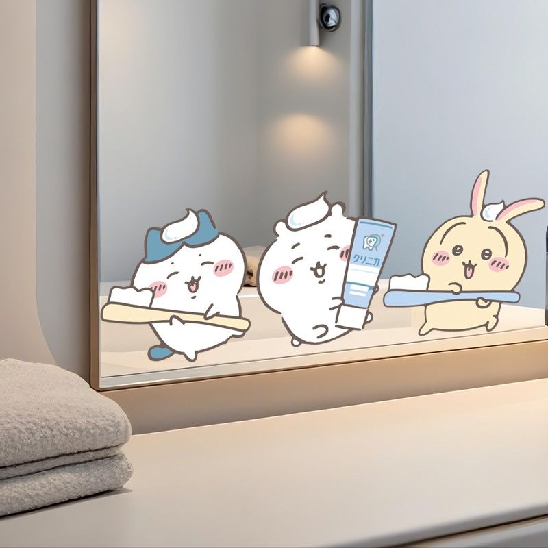 Hot Chiikawa Mirror Stickers S - Home Goods Bathroom Decor recension och pris
