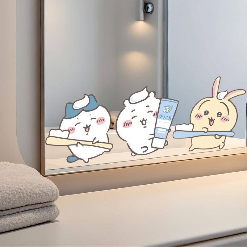 Hot Chiikawa Mirror Stickers S - Home Goods Bathroom Decor recension och pris