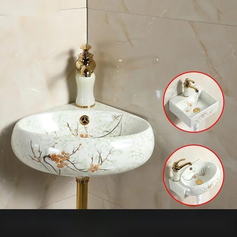 & Ceramic Corner Triangle Wall - Home Bathroom Wall Decor recension och pris