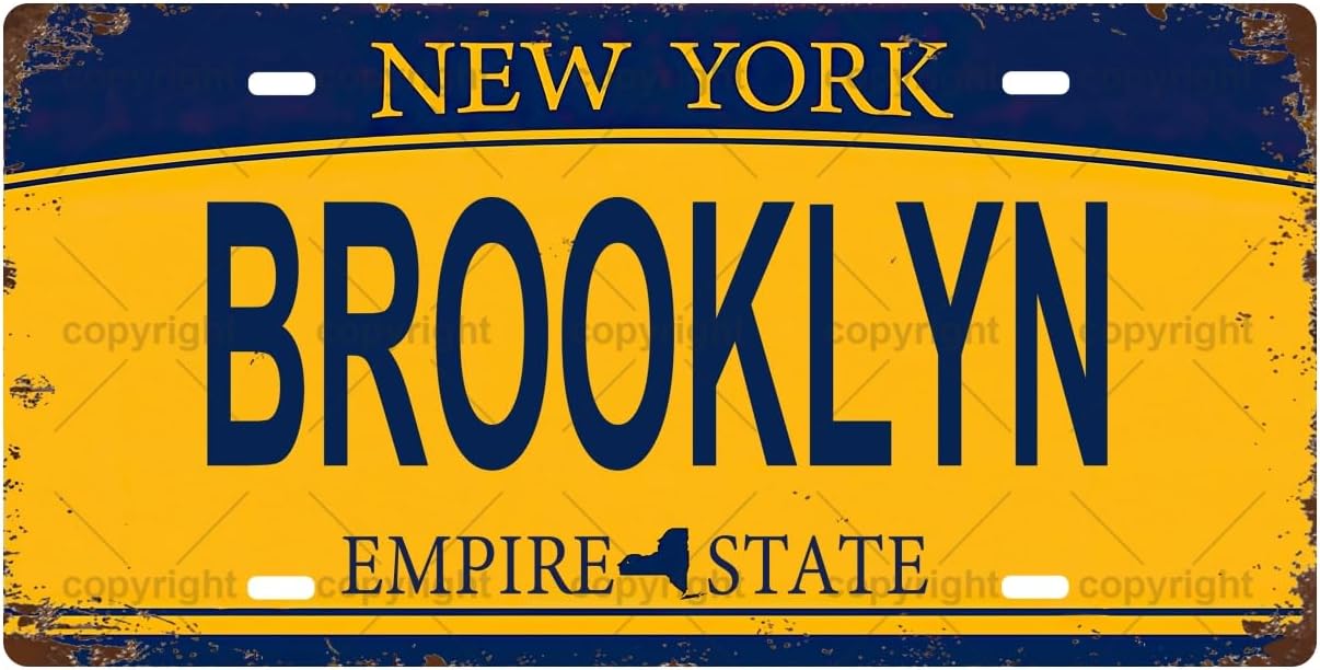 BROOKLYN Vintage Metal Tin Sig - Home Bathroom Wall Decor recension och pris