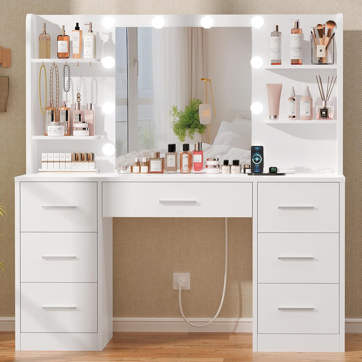 Large Vanity Desk LED Lighted  - Home Outlet Bathroom recension och pris