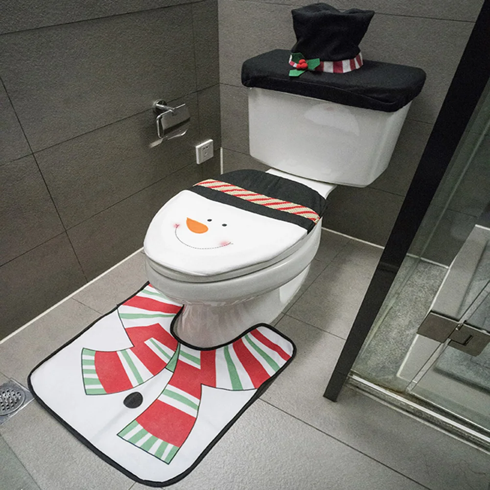 2026 Cute Christmas Toilet Sea - Home Bathroom Mats recension och pris