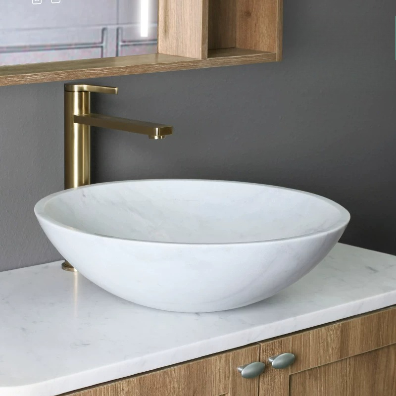 Natural Marble Countertop Basi - Home Bathroom Wash Basin recension och pris