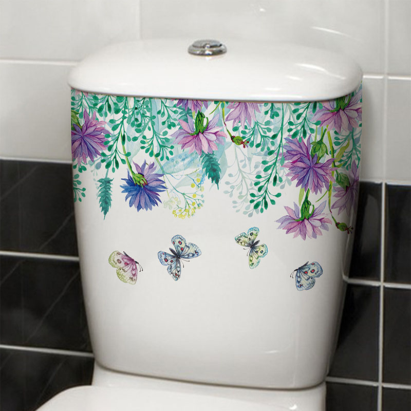 Vibrant Spring Butterfly Flowe - Home Bathroom Layout recension och pris