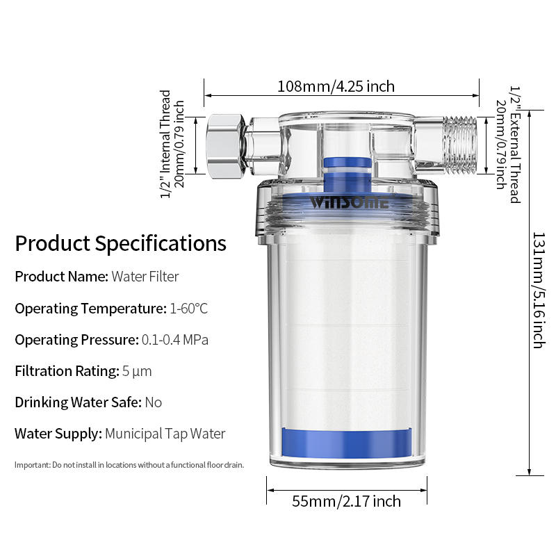 Home water heater pre filtrati - Home Bathroom Water Filter recension och pris