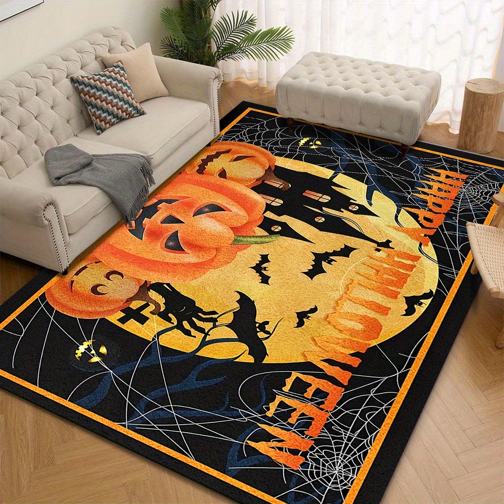 Living Room Rug Carved Orange  - Home Bathroom Layout recension och pris