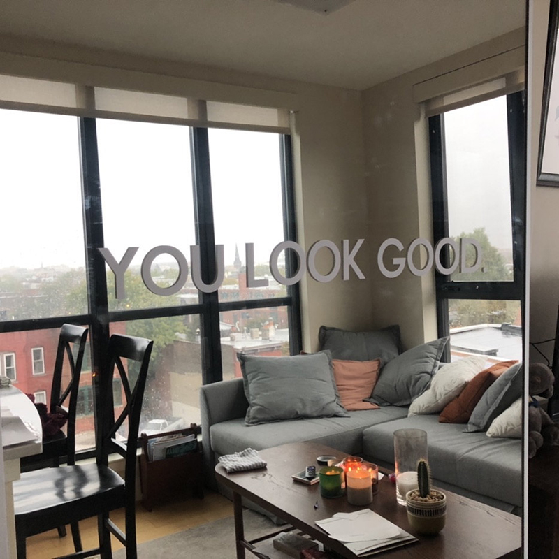 You Look Good Mirror Wall Stic - Home Goods Bathroom Decor recension och pris
