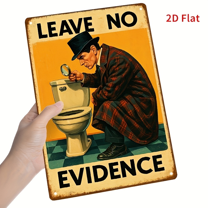 2D Flat Metal Plaque Weird Det - Home Bathroom Wall Decor recension och pris